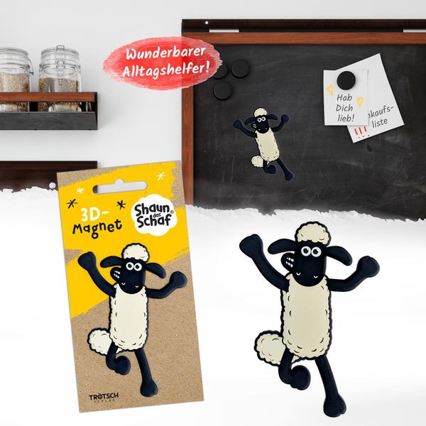 Produktbild: Tr&ouml;tsch Shaun das Schaf 3D-Magnet stehend