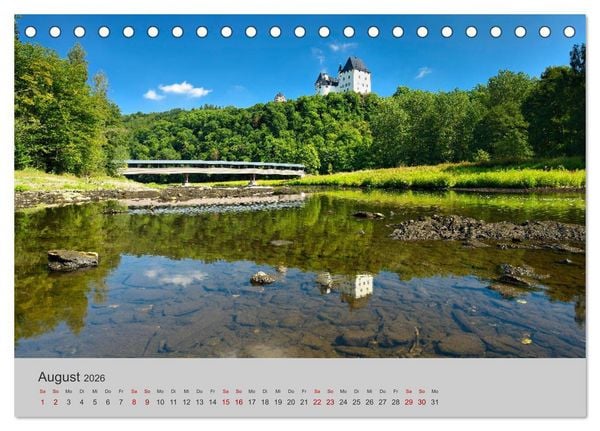 Produktbild: Die Saale Von Franken zur Elbe (Tischkalender 2026 DIN A5 quer), CALVENDO Monatskalender
