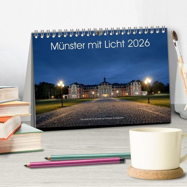Produktbild: M&uuml;nster mit Licht (Tischkalender 2026 DIN A5 quer), CALVENDO Monatskalender