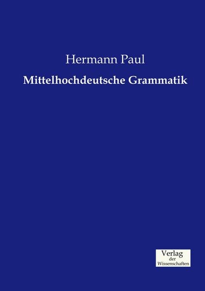 Produktbild: Mittelhochdeutsche Grammatik