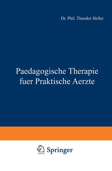 Produktbild: Paedagogische Therapie fuer Praktische Aerzte