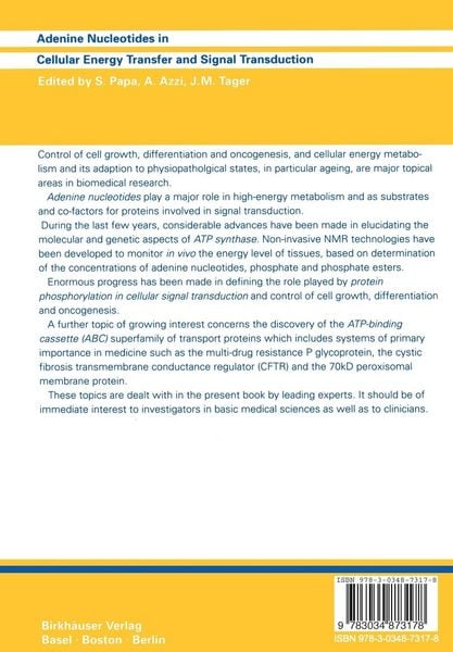 Produktbild: Adenine Nucleotides in Cellular Energy Transfer and Signal Transduction