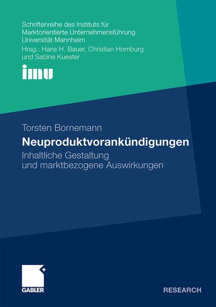Neuproduktvorankündigungen, Taschenbuch von Torsten Bornemann, Betriebswirtschaftlicher Verlag Gabler, 9783834925633