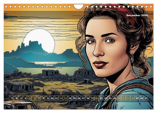 Produktbild: Yolanda's portraits, a graphic portfolio (Wall Calendar 2026 DIN A4 landscape), CALVENDO 12 Month Wall Calendar