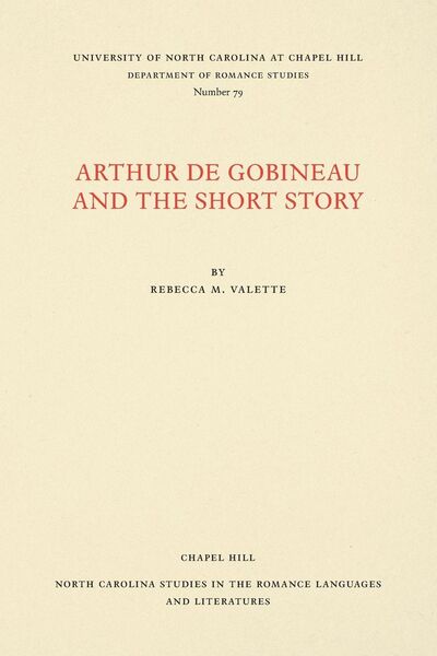 Produktbild: Arthur de Gobineau and the Short Story