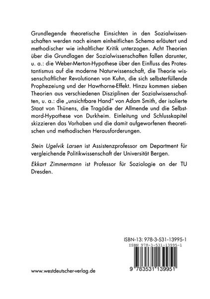Produktbild: Theorien und Methoden in den Sozialwissenschaften
