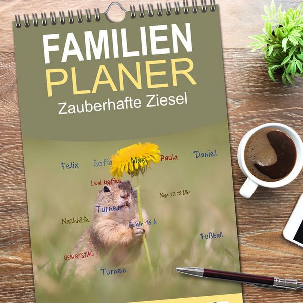 Produktbild: Familienplaner 2026 - Zauberhafte Ziesel mit 5 Spalten (Wandkalender, 21 x 45 cm) CALVENDO