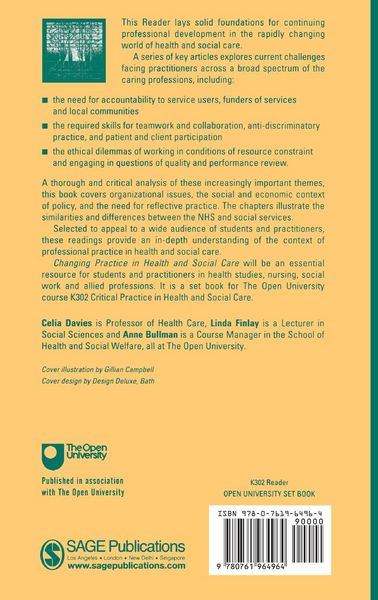 Produktbild: Changing Practice in Health and Social Care