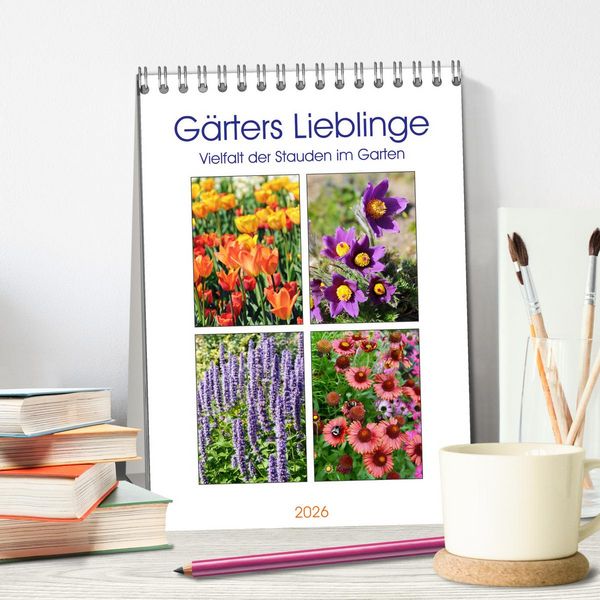 Produktbild: G&auml;rtners Lieblinge - Vielfalt der Stauden im Garten (Tischkalender 2026 DIN A5 hoch), CALVENDO Monatskalender