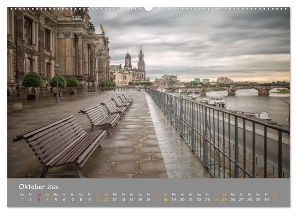 Produktbild: Elbflorenz - Dresden und Umgebung (Wandkalender 2026 DIN A2 quer), CALVENDO Monatskalender