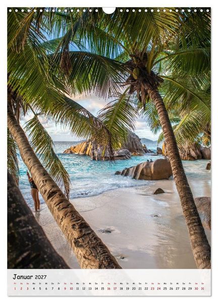 Produktbild: Seychellen -Traumhafte Landschaften (Wandkalender 2027 DIN A3 hoch), CALVENDO Monatskalender