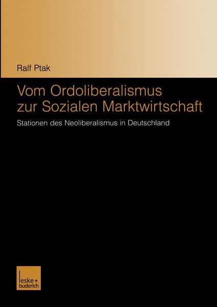 Produktbild: Vom Ordoliberalismus zur Sozialen Marktwirtschaft