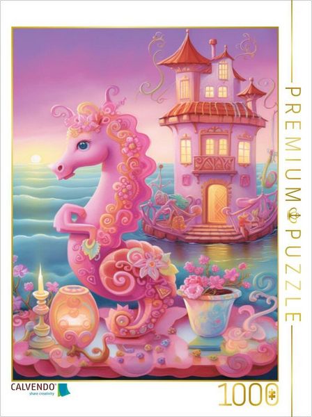 Produktbild: CALVENDO Puzzle EIn Seepferdchen am gedeckten Tisch | 1000 Teile Lege-Gr&ouml;&szlig;e 64x48cm Foto-Puzzle f&uuml;r gl&uuml;ckliche Stunden