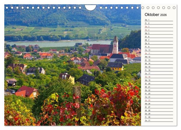Produktbild: Die Wachau - An der Donau zwischen Melk und Krems (Wandkalender 2026 DIN A4 quer), CALVENDO Monatskalender