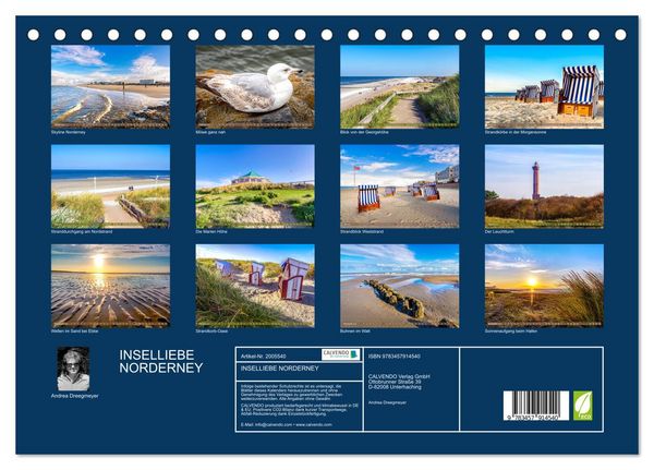 Produktbild: INSELLIEBE NORDERNEY (Tischkalender 2026 DIN A5 quer), CALVENDO Monatskalender