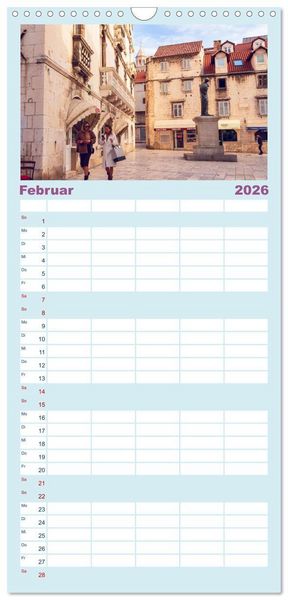 Produktbild: Familienplaner 2026 - Split - Zauberhafte Perle an der Adriak&uuml;ste Kroatiens mit 5 Spalten (Wandkalender, 21 x 45 cm) CALVENDO