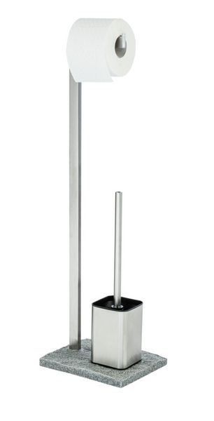 Produktbild: Stand WC-Garnitur Mod. Granit Edelstahl, rostfrei