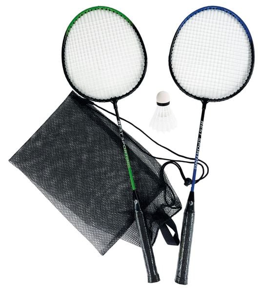 Badminton-Spiel-Garnitur 3teilig schwarz