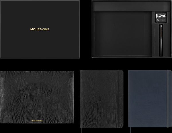 Produktbild: Moleskine Vegea Notizb&uuml;cher (2x), XL, liniert, weicher Einband, schwarz und Capri Petroleum