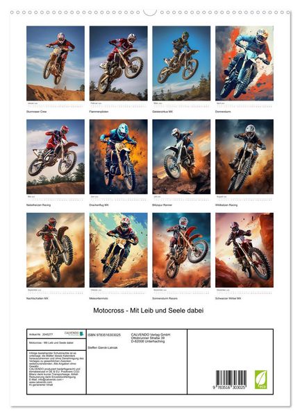 Produktbild: Motocross - Mit Leib und Seele dabei (hochwertiger Premium Wandkalender 2026 DIN A2 hoch), Kunstdruck in Hochglanz