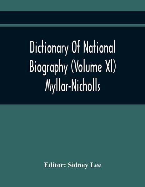 Produktbild: Dictionary Of National Biography (Volume Xl) Myllar-Nicholls