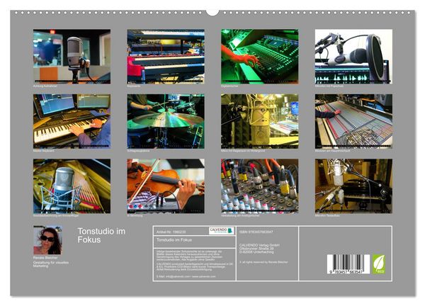 Produktbild: Tonstudio im Fokus (hochwertiger Premium Wandkalender 2026 DIN A2 quer), Kunstdruck in Hochglanz