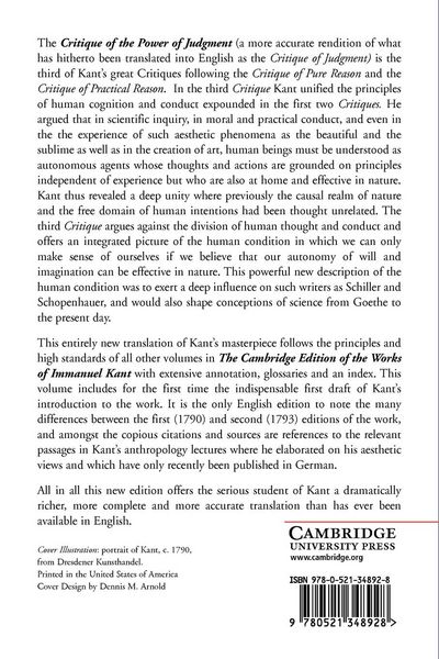 Produktbild: Critique of the Power of Judgment