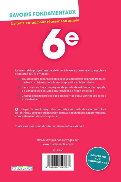Produktbild: Savoirs Fondamentaux ; Toutes les Matieres : 6e
