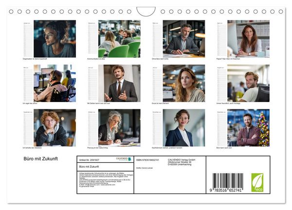 Produktbild: B&uuml;ro mit Zukunft (Wandkalender 2026 DIN A4 quer), CALVENDO Monatskalender