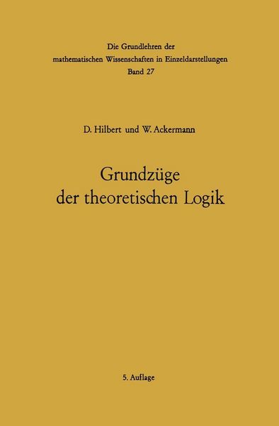 Produktbild: Grundz&uuml;ge der theoretischen Logik