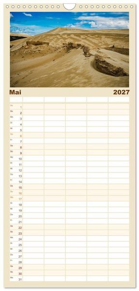 Produktbild: Familienplaner 2027 - Neuseeland - Landschaftstr&auml;ume mit 5 Spalten (Wandkalender, 21 x 45 cm) CALVENDO