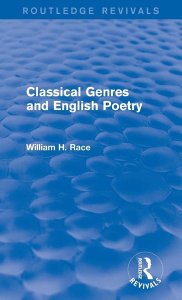 Produktbild: Classical Genres and English Poetry (Routledge Revivals)