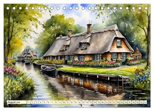 Produktbild: Zauberhafte Niederlande (Tischkalender 2026 DIN A5 quer), CALVENDO Monatskalender