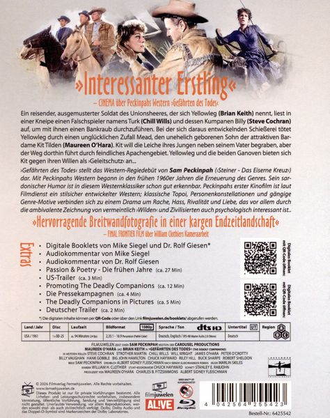 Produktbild: Gef&auml;hrten des Todes (The Deadly Companions) (Filmjuwelen)