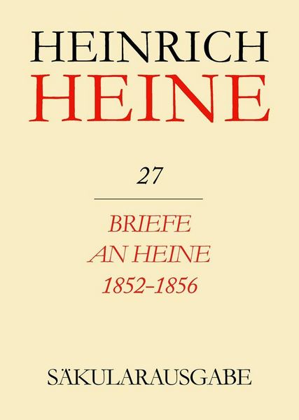 Produktbild: Briefe an Heine 1852-1856