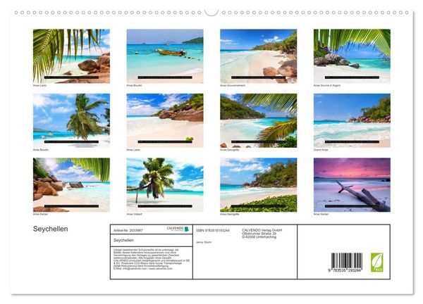 Produktbild: Seychellen (hochwertiger Premium Wandkalender 2026 DIN A2 quer), Kunstdruck in Hochglanz
