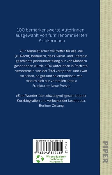 Produktbild: 100 Autorinnen in Portr&auml;ts