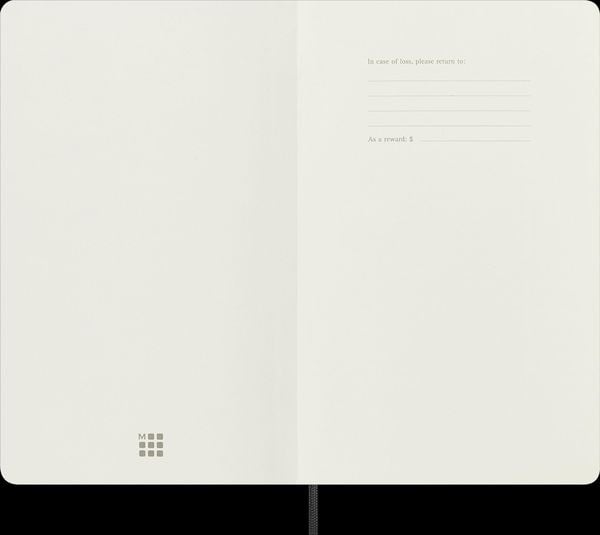 Produktbild: Moleskine Vegea Boa Notizbuch Large/A5 liniert weicher Einband schwarz in Box