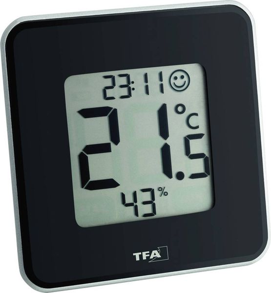 TFA Dostmann Style Thermo-/Hygrometer Schwarz