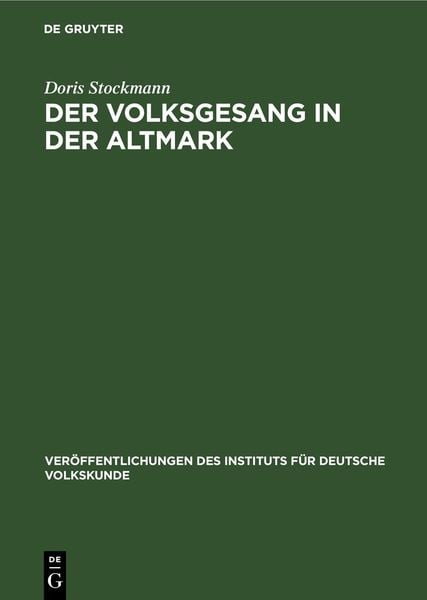Produktbild: Der Volksgesang in der Altmark