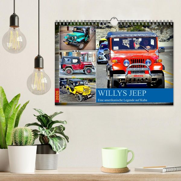 Produktbild: Willys Jeep - Eine amerikanische Legende auf Kuba (Wandkalender 2026 DIN A4 quer), CALVENDO Monatskalender