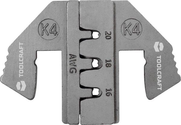 TOOLCRAFT PLE-0K4 Crimp-Einsätze Geeignet für Stecker: DEUTSCH Quetschbereich AWG: 16 bis 20 awg Passend für Marke (Zangen): TOOLCRAFT PZ-500