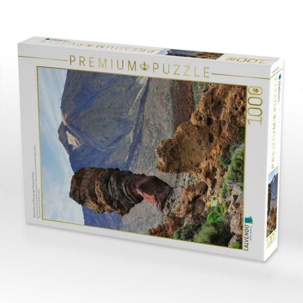 Produktbild: CALVENDO Puzzle Teide Vulkan und Felsengruppe Roques de Grac&iacute;a | 1000 Teile Lege-Gr&ouml;&szlig;e 64x48cm Foto-Puzzle f&uuml;r gl&uuml;ckliche Stunden