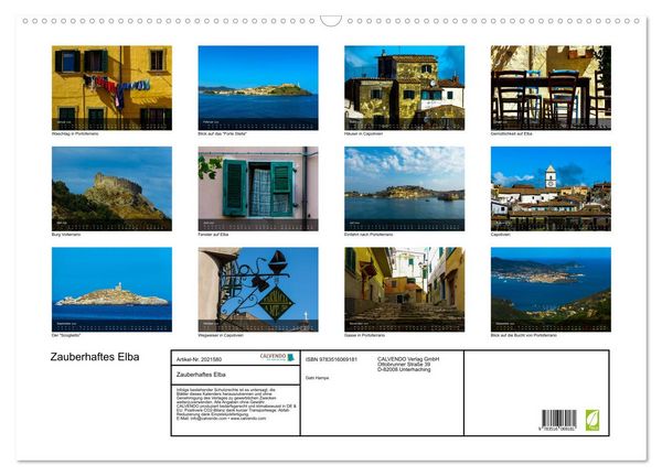 Produktbild: Zauberhaftes Elba (Wandkalender 2026 DIN A2 quer), CALVENDO Monatskalender