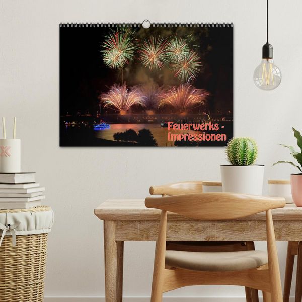 Produktbild: Feuerwerks - Impressionen (Wandkalender 2026 DIN A3 quer), CALVENDO Monatskalender