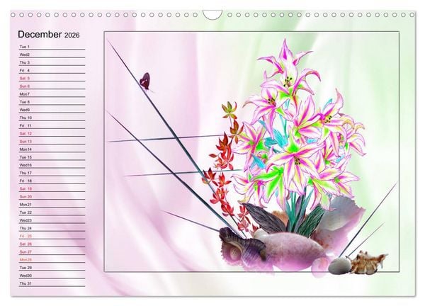 Produktbild: Enchanting Ikebana (Wall Calendar 2026 DIN A3 landscape), CALVENDO 12 Month Wall Calendar