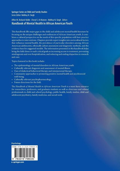 Produktbild: Handbook of Mental Health in African American Youth