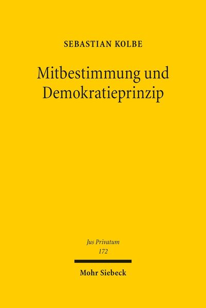 Produktbild: Mitbestimmung und Demokratieprinzip
