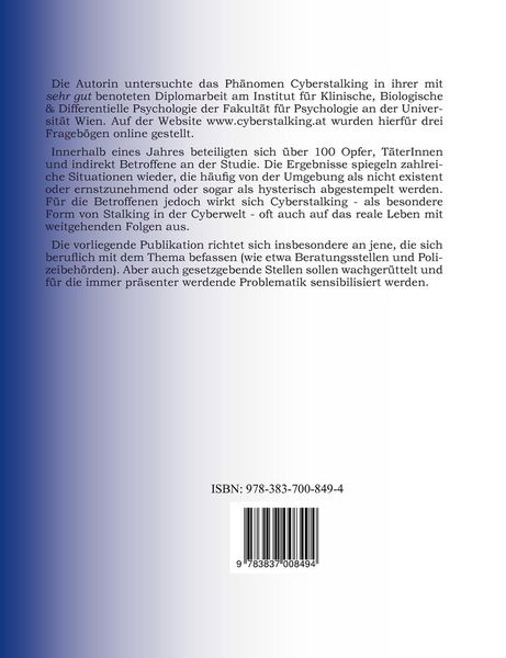 Produktbild: Cyberstalking - Stalking im Internet, Foren, Newsgroups, Chats, per eMail