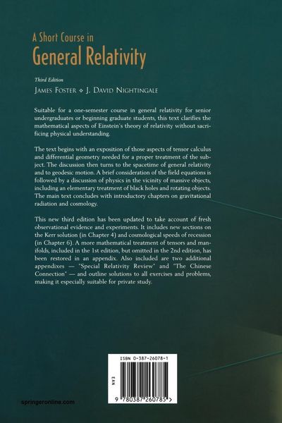 Produktbild: A Short Course in General Relativity